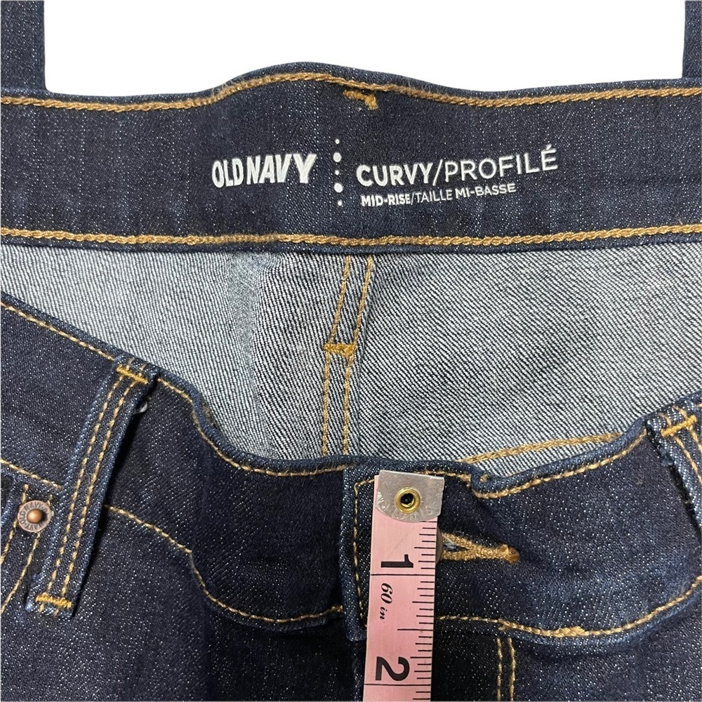 Old Navy Curvy Mid-Rise Boot Cut Dark Wash Jean Womans 14 Short - Picture 7 of 7